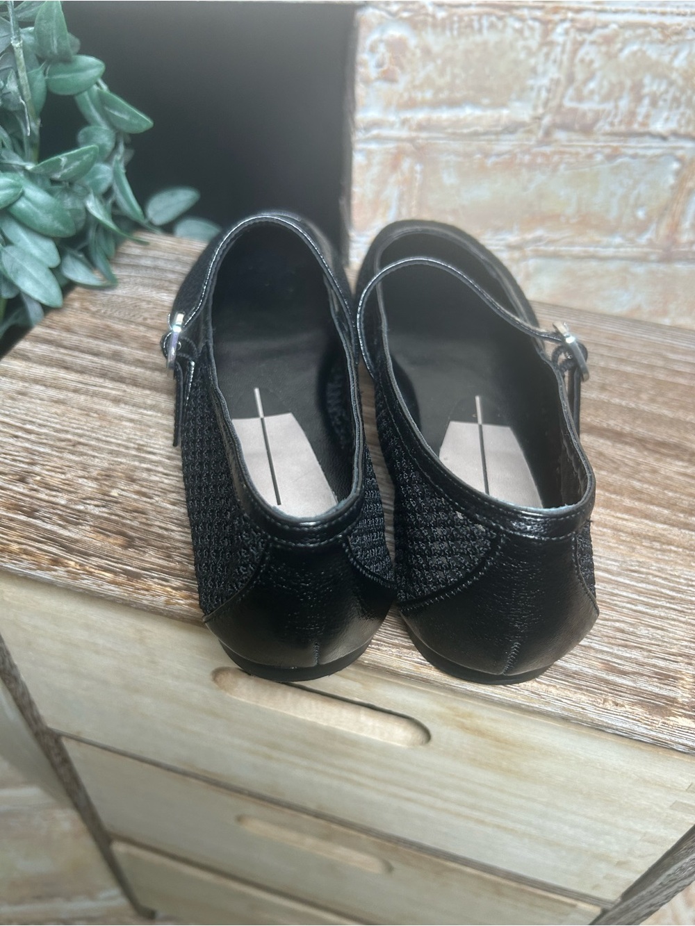 Dolce Vita Rodni Black Woven Mesh Mary Jane Ballet Flats size 8.5 - Picture 5 of 9